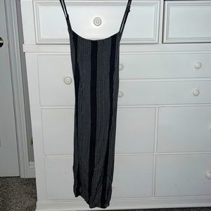 RVCA Black & Gray Striped Bodycon Dress